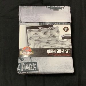 Jurassic Park Queen Sheet Set
